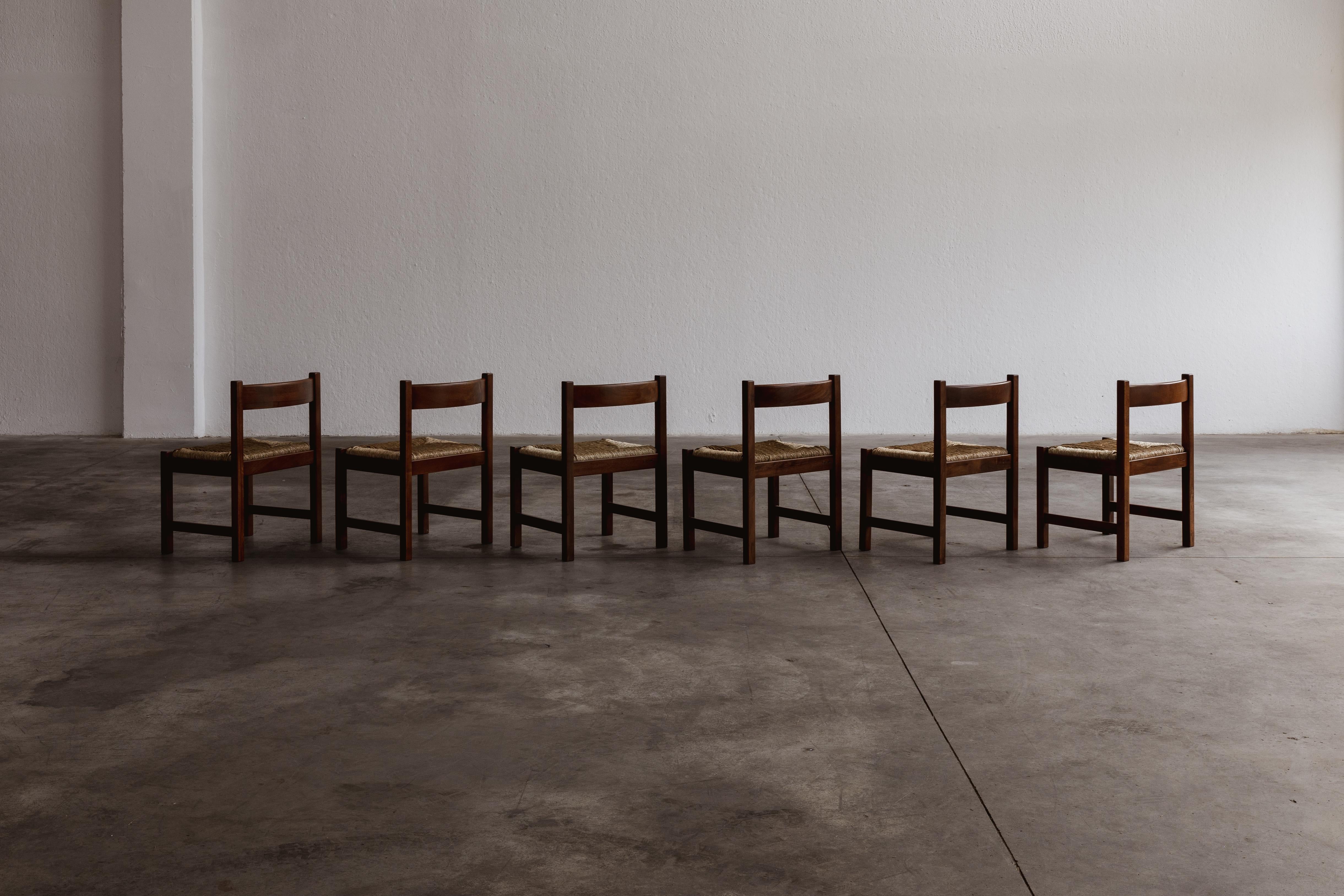 Italian Giovanni Michelucci “Torbecchia” Dining Chairs for Poltronova, 1964, Set of 6 For Sale