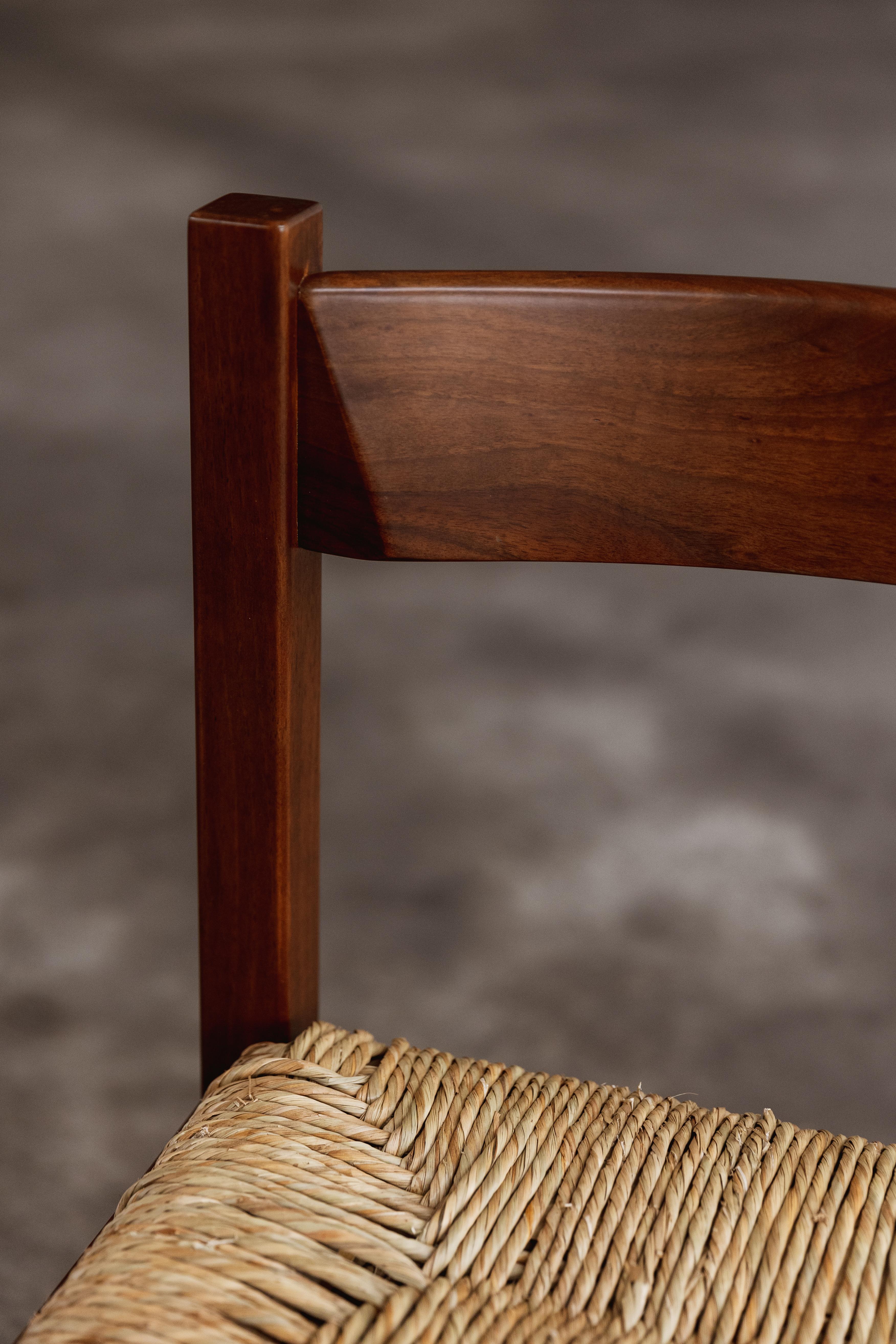 Straw Giovanni Michelucci “Torbecchia” Dining Chairs for Poltronova, 1964, Set of 6 For Sale