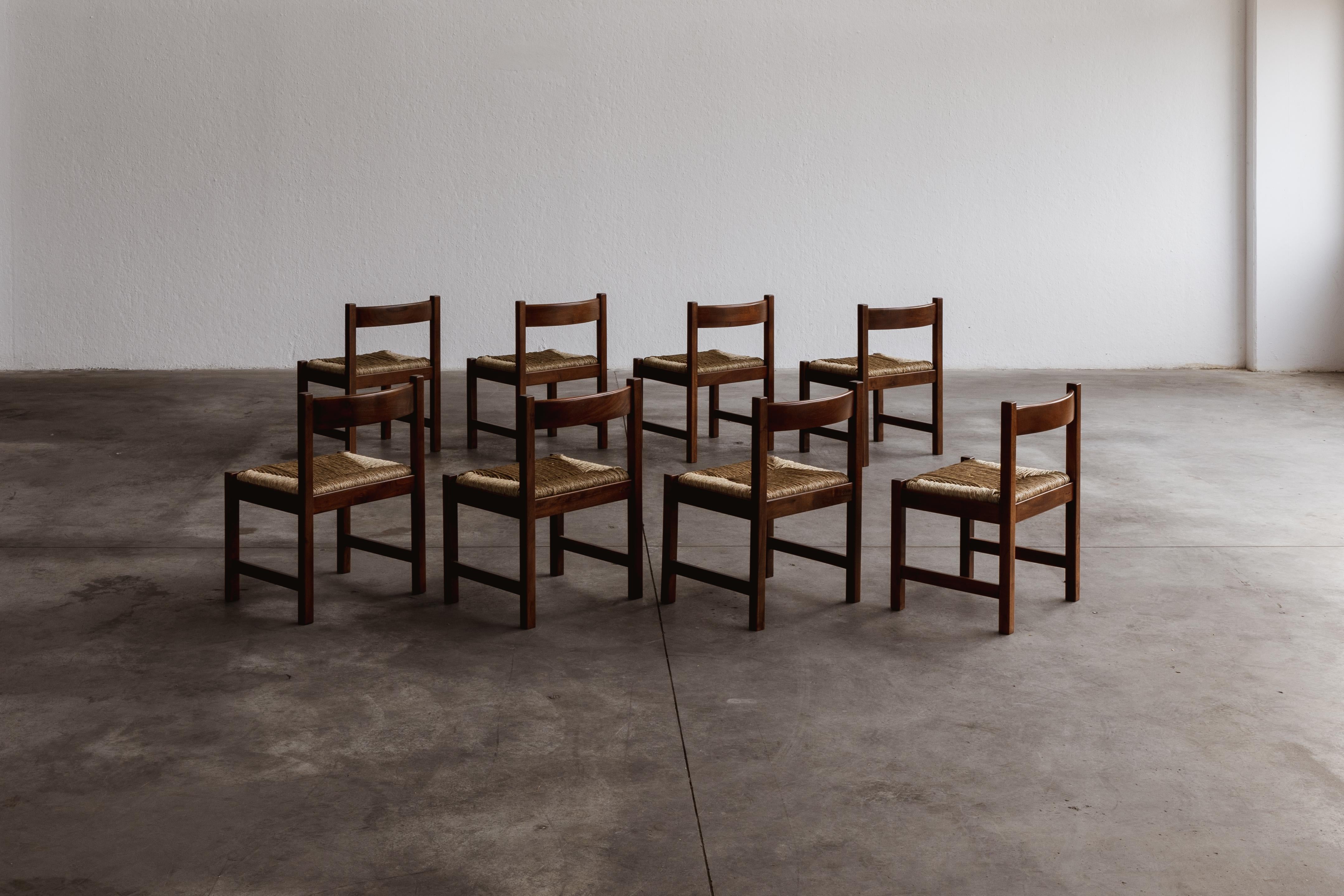 Italian Giovanni Michelucci “Torbecchia” Dining Chairs for Poltronova, 1964, Set of 8 For Sale