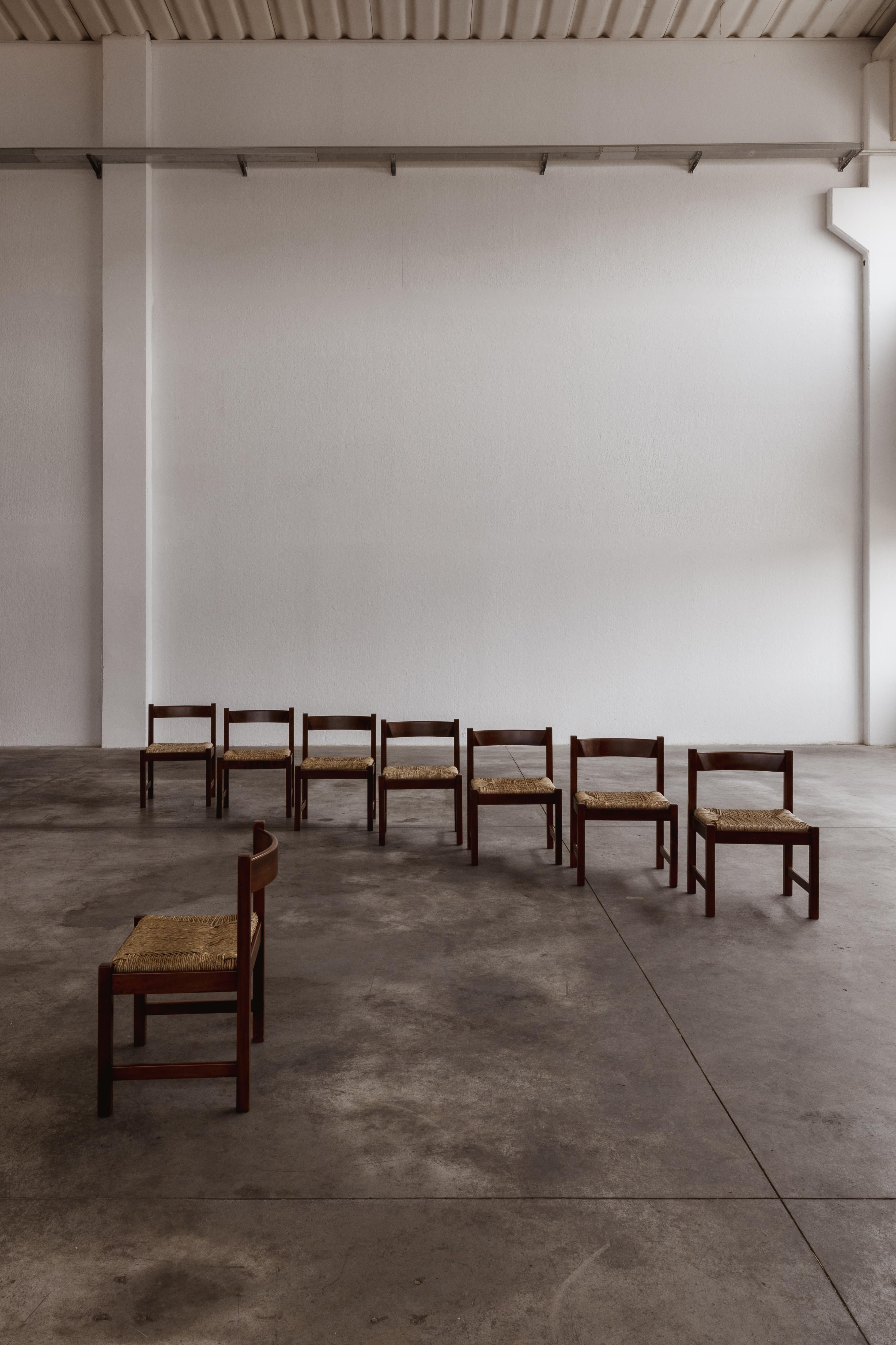 Giovanni Michelucci “Torbecchia” Dining Chairs for Poltronova, 1964, Set of 8 For Sale 2