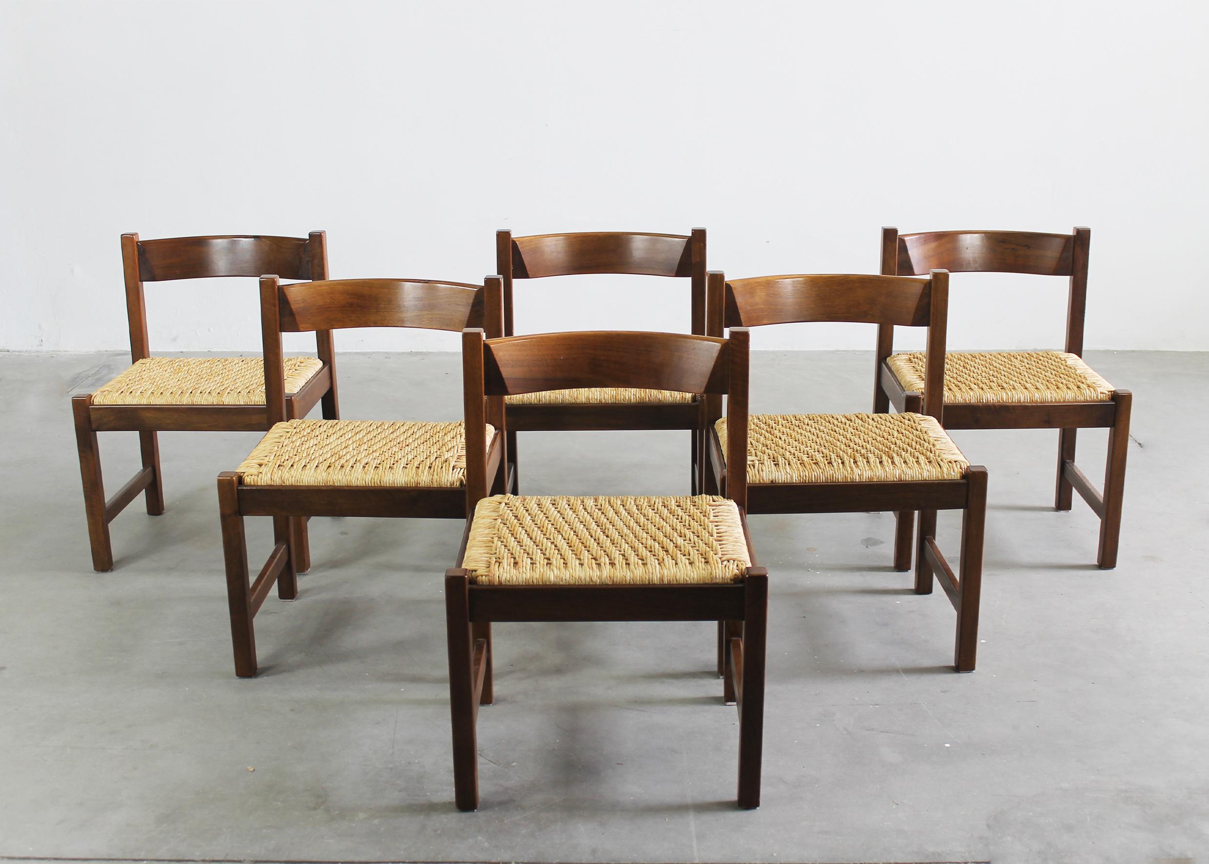 Set da pranzo Giovanni Michelucci Torbecchia in Wood e Paglia di Poltronova 3