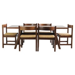 Set da pranzo Giovanni Michelucci Torbecchia in Wood e Paglia di Poltronova
