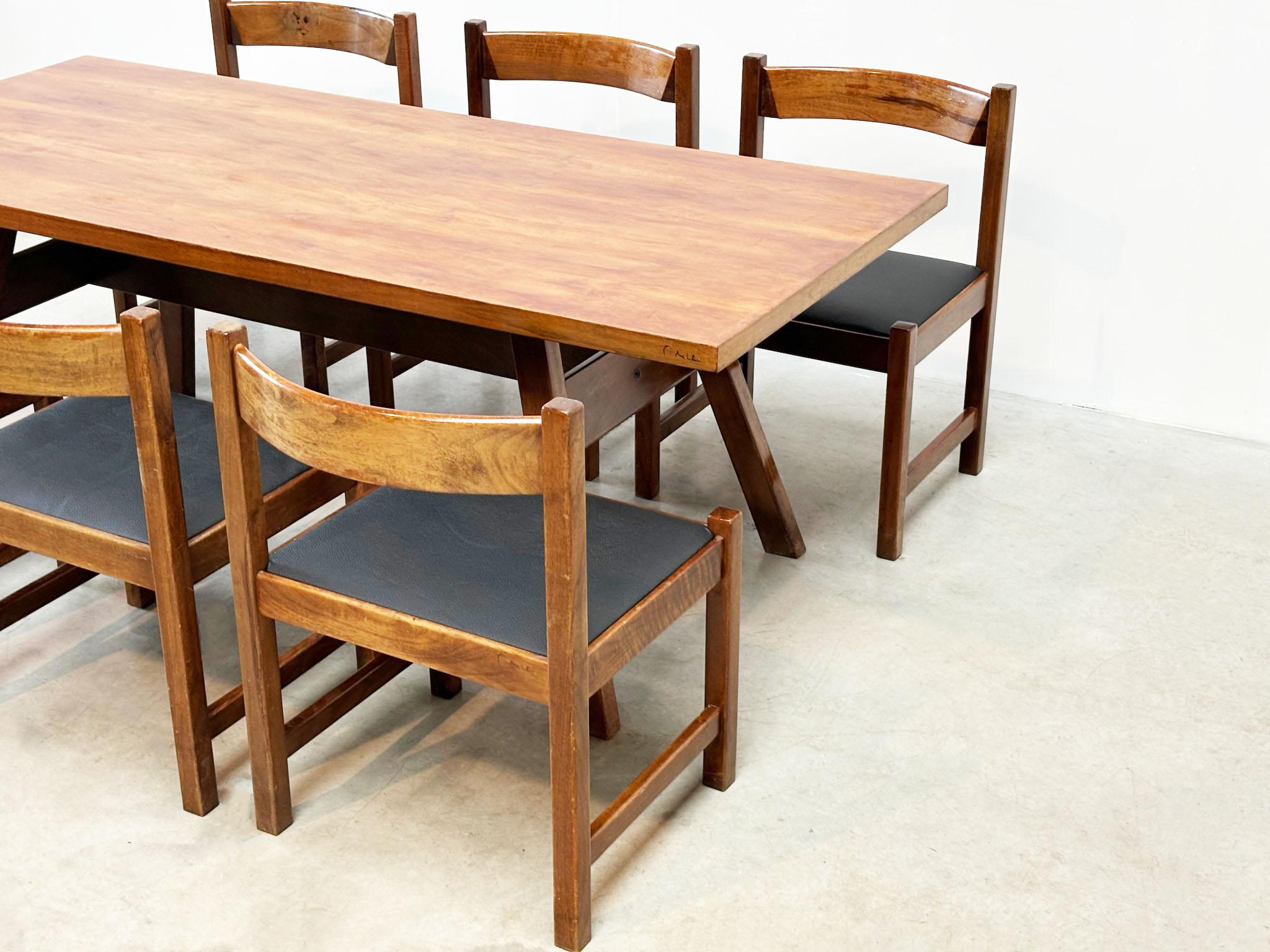 Giovanni Michelucci 'Torbecchia' Italian dining chairs In Good Condition In Nijlen, VAN