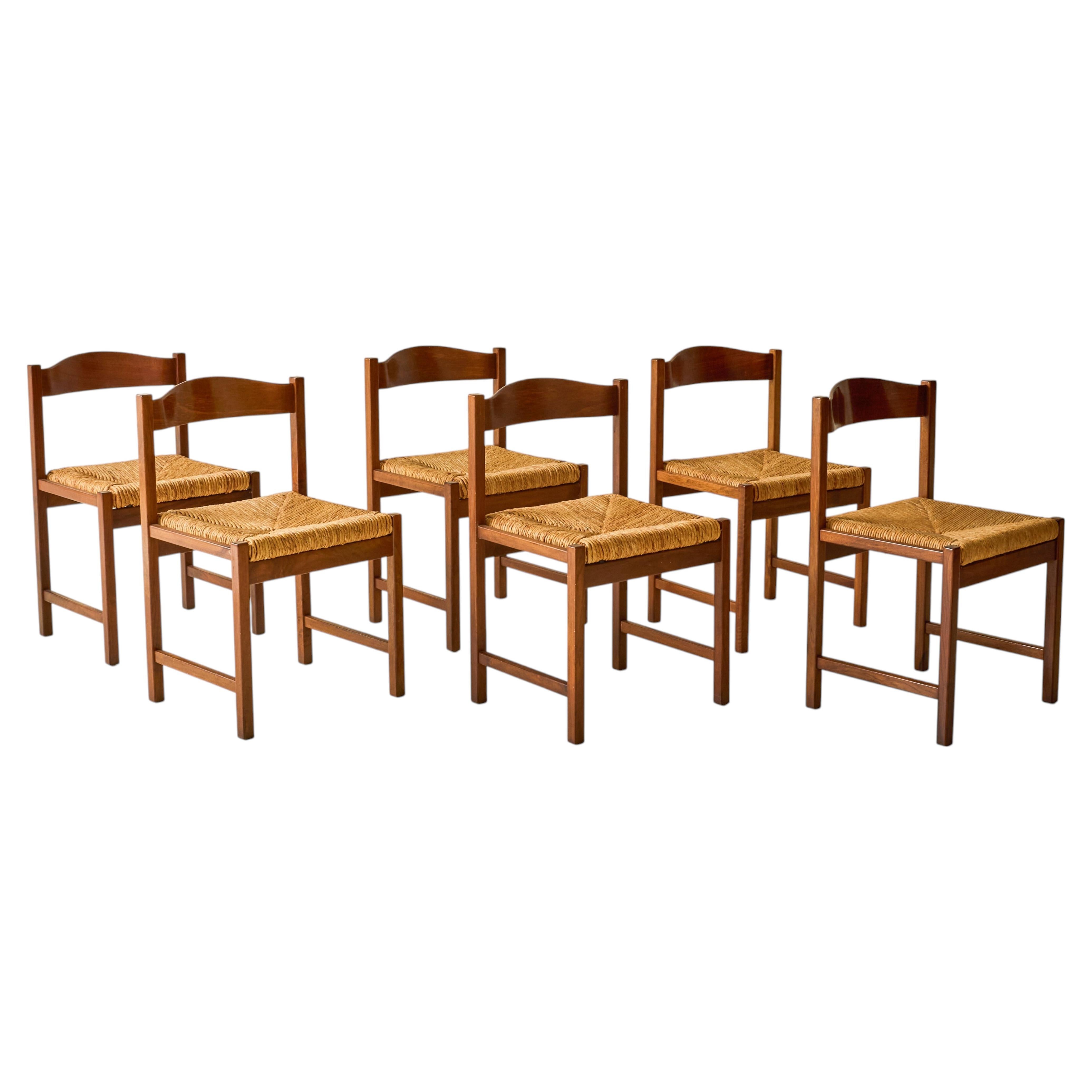 Giovanni Michelucci "Torbecchia" Series Dining Chairs by Poltronova, Set of 6