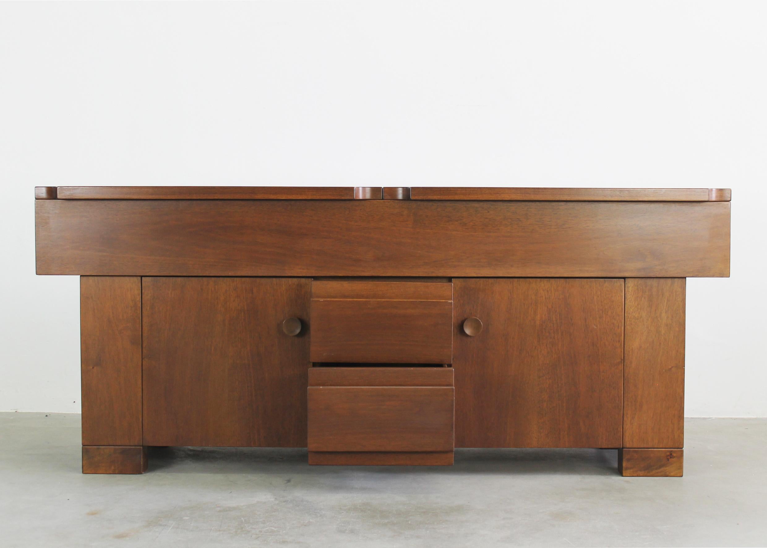 Mid-Century Modern Buffet Giovanni Michelucci Torbecchia en Wood Wood par Poltronova 1964 en vente