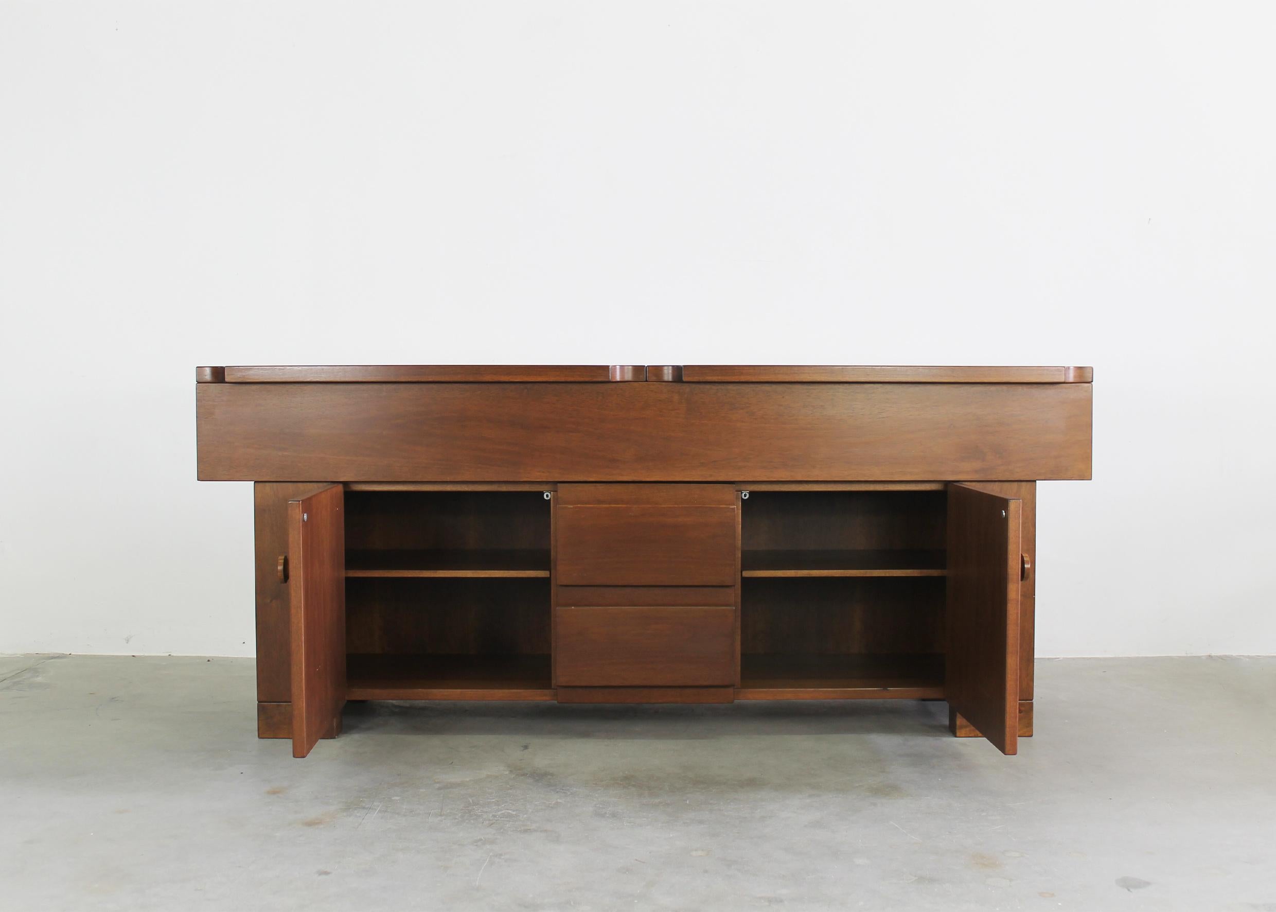 Buffet Giovanni Michelucci Torbecchia en Wood Wood par Poltronova 1964 Bon état - En vente à Montecatini Terme, IT