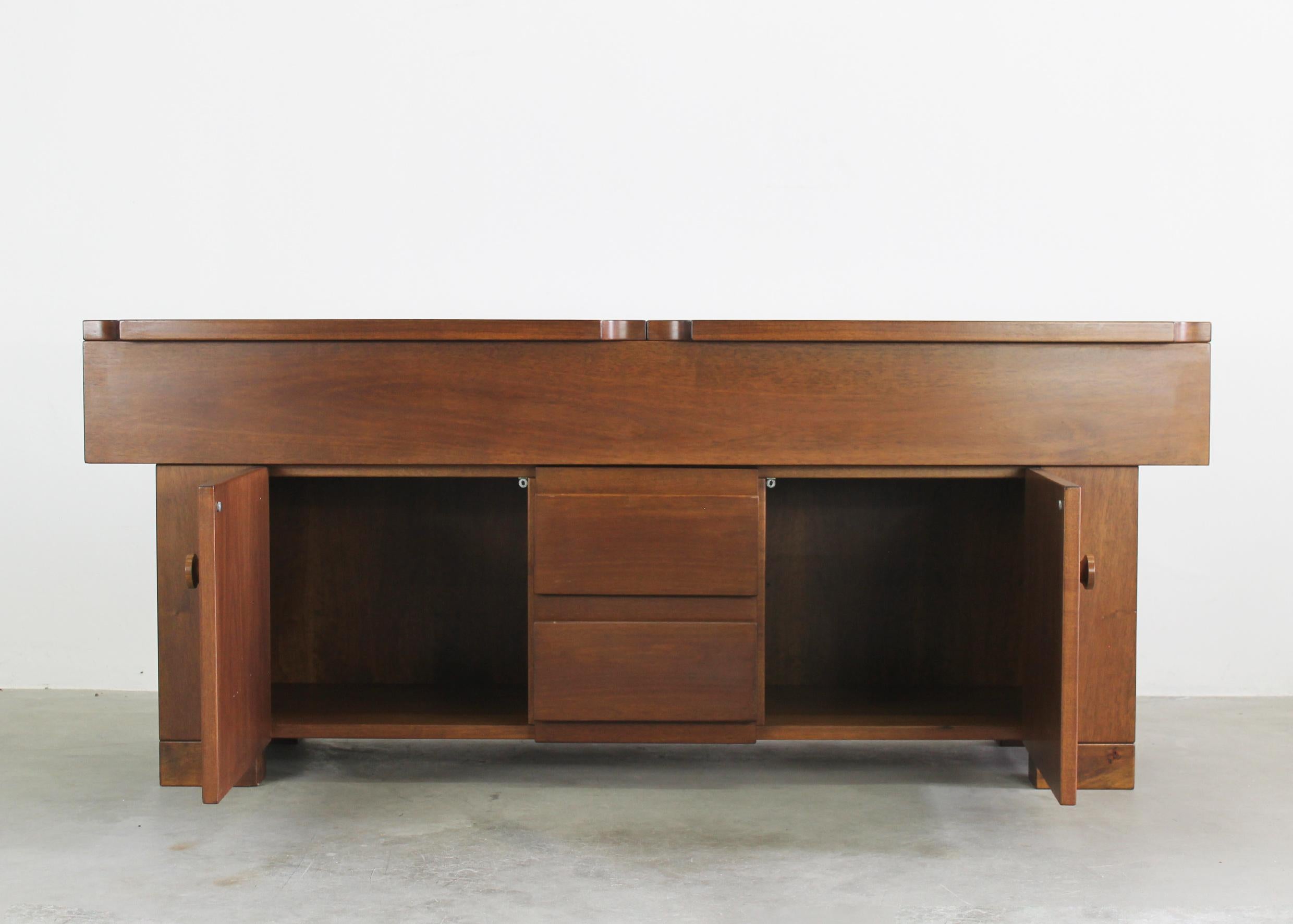 Placage Buffet Giovanni Michelucci Torbecchia en Wood Wood par Poltronova 1964 en vente