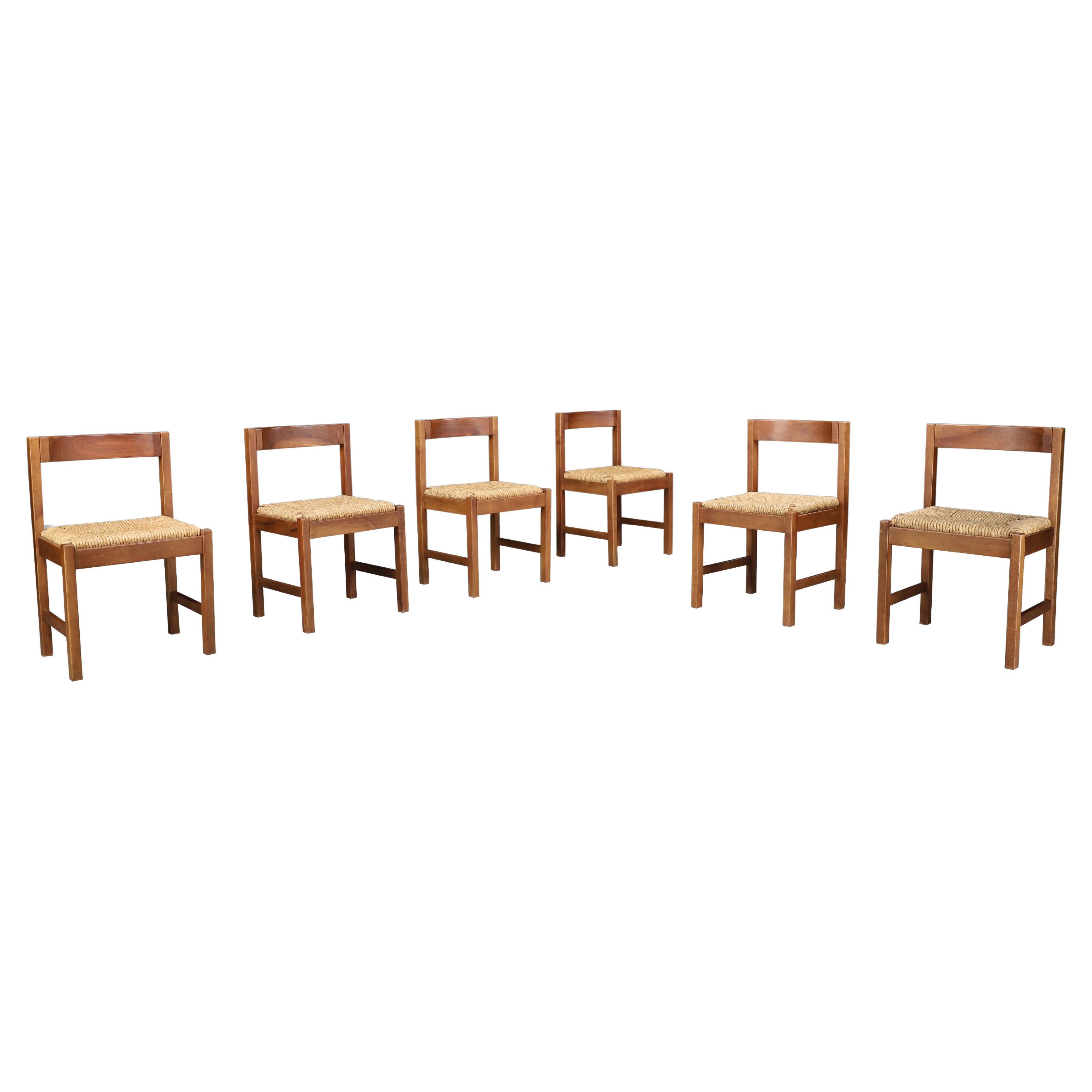 Giovanni Michelucci's set of six "Torbecchia" Dining Chairs, designed for Poltro