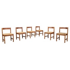 Ensemble de six chaises de salle à manger Torbecchia de Giovanni Michelucci, conçu pour Poltro