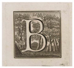 Antichità di Ercolano - Lettera B - Acquaforte di G. Mignani - XVIII secolo