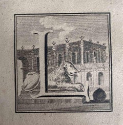 Antiquities of Herculaneum -  Letter L - Etching by G. Mignani - 18th Century