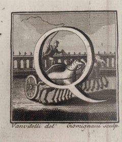 Antiquities of Herculaneum -  Letter Q - Etching by G. Mignani - 18th Century