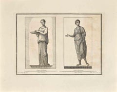 Caratteri romani antichi - Acquaforte di Giovanni Morghen - XVIII secolo