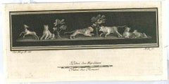 Ancient Roman Frescoes - Original Etching by Giovanni Morghen - 18th Century