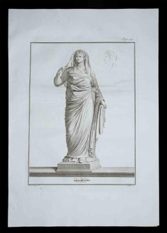Ancient Roman Statue - Etching by Giovanni Morghen - 18th Century