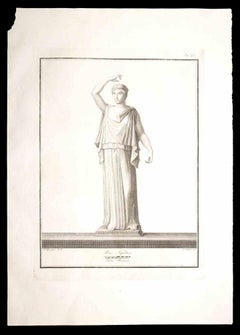 Antike römische Statue aus der Antike – Original-Radierung von Giovanni Morghen – 18. Jahrhundert