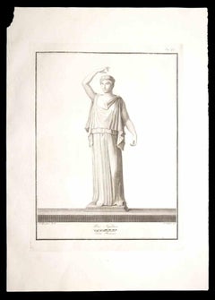 Ancient Roman Statue - Original Etching by Giovanni Morghen - 18th Century