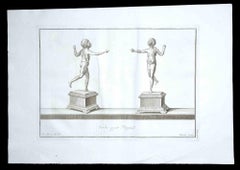 Antike römische Statuen - Original-Radierung von Giovanni Morghen - 18. Jahrhundert