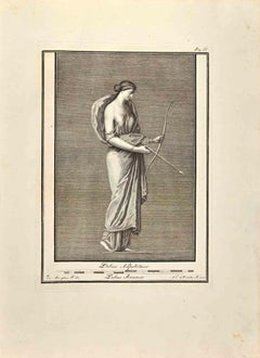 Artemis Goddess - Etching by Giovanni Morghen - 18th Century