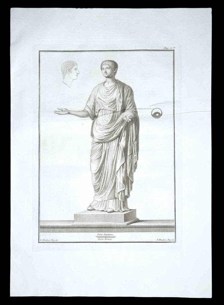 Palmo Napolitano, from the series "Antiquities of Herculaneum", is an original etching on paper realized by G. Morghen.

Signed on plate on the lower right.

Good conditions.

The etching belongs to the print suite “Antiquities of Herculaneum