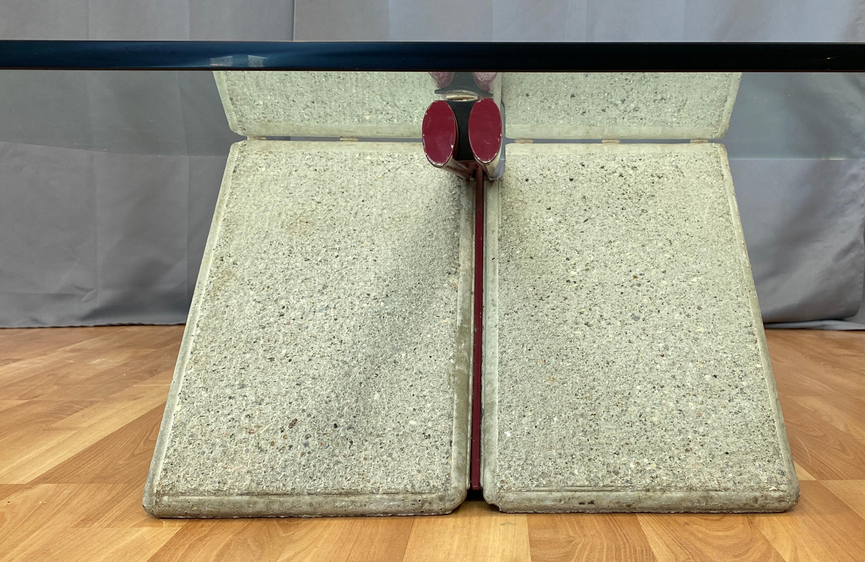 Giovanni Offredi designed Concrete Coffee Table for Saporiti Italia 9