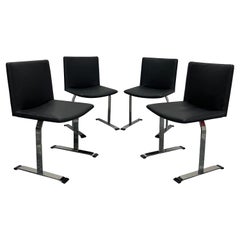 Chaises de salle à manger Giovanni Offredi pour Saporiti Italia, 1970, ensemble de quatre pièces