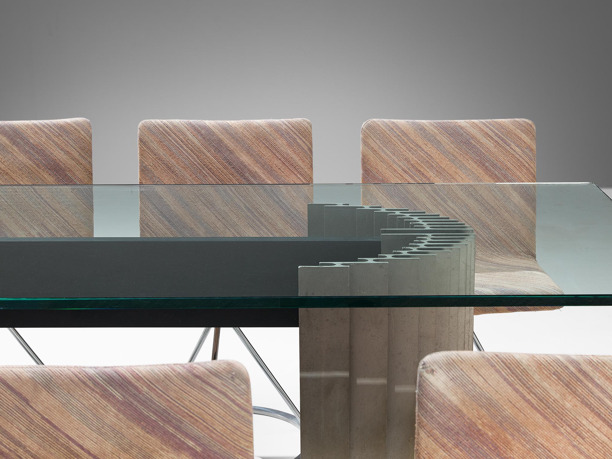Giovanni Offredi Dining Table with Salvati & Tresoldi 'Dania' Chairs  For Sale 7