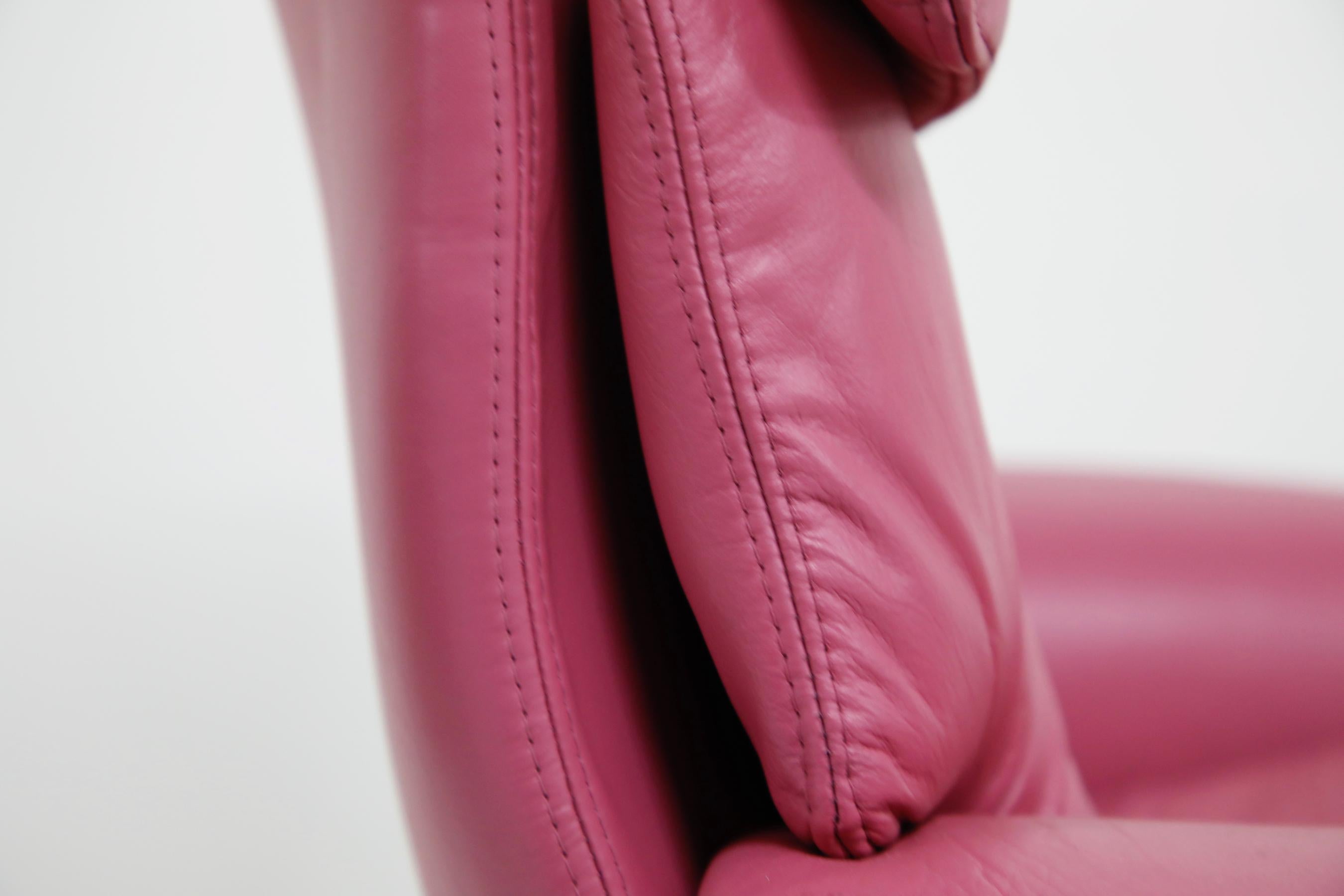 Giovanni Offredi for Saporiti Italia Pink Leather 