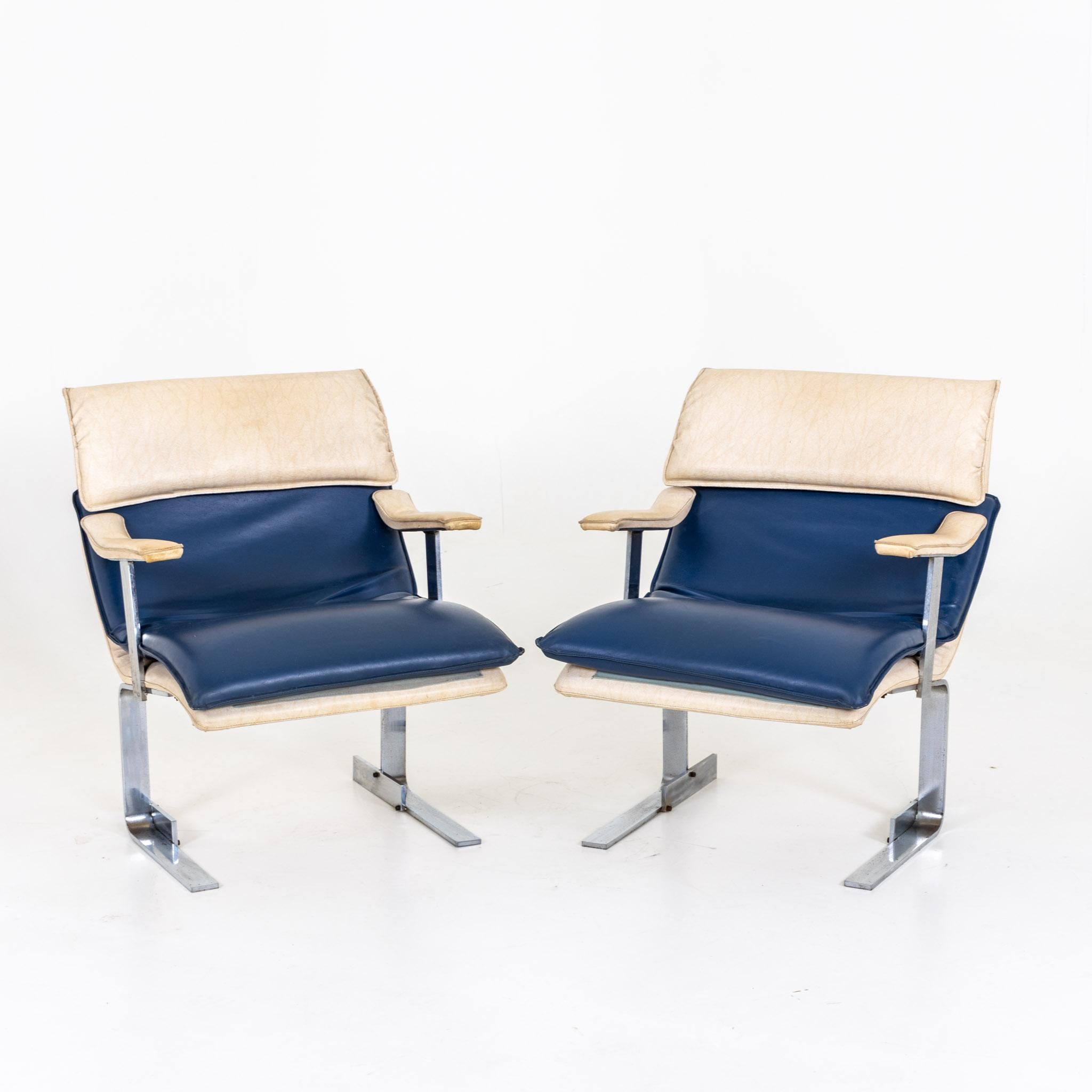Modern Giovanni Offredi for Saporiti 'Onda Wave' Lounge Chairs, 1970s For Sale