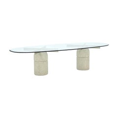 Giovanni Offredi for Saporiti 'Paracarro' Dining Table, circa 1970s