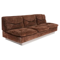 Giovanni Offredi for Saporiti suede sofa, Italy 1970’s Giovanni Offredi for Saporiti suede sofa, Italy 1970’s