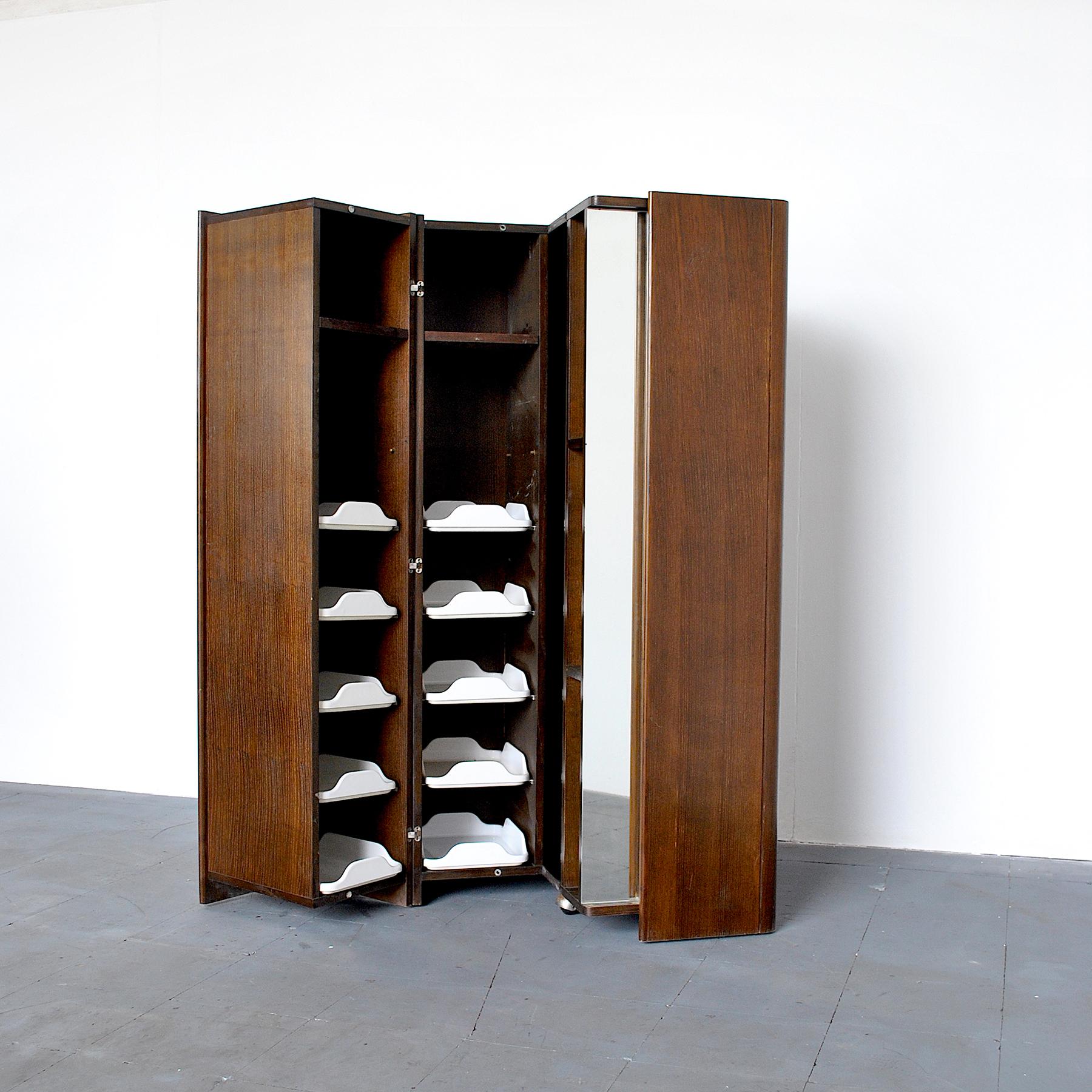 Mirror Giovanni Offredi Italian Mid Century Wardrobes 70's