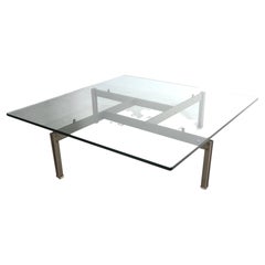 Vintage Giovanni Offredi Onda Glass Coffee Table for Saporiti ca. 1970's