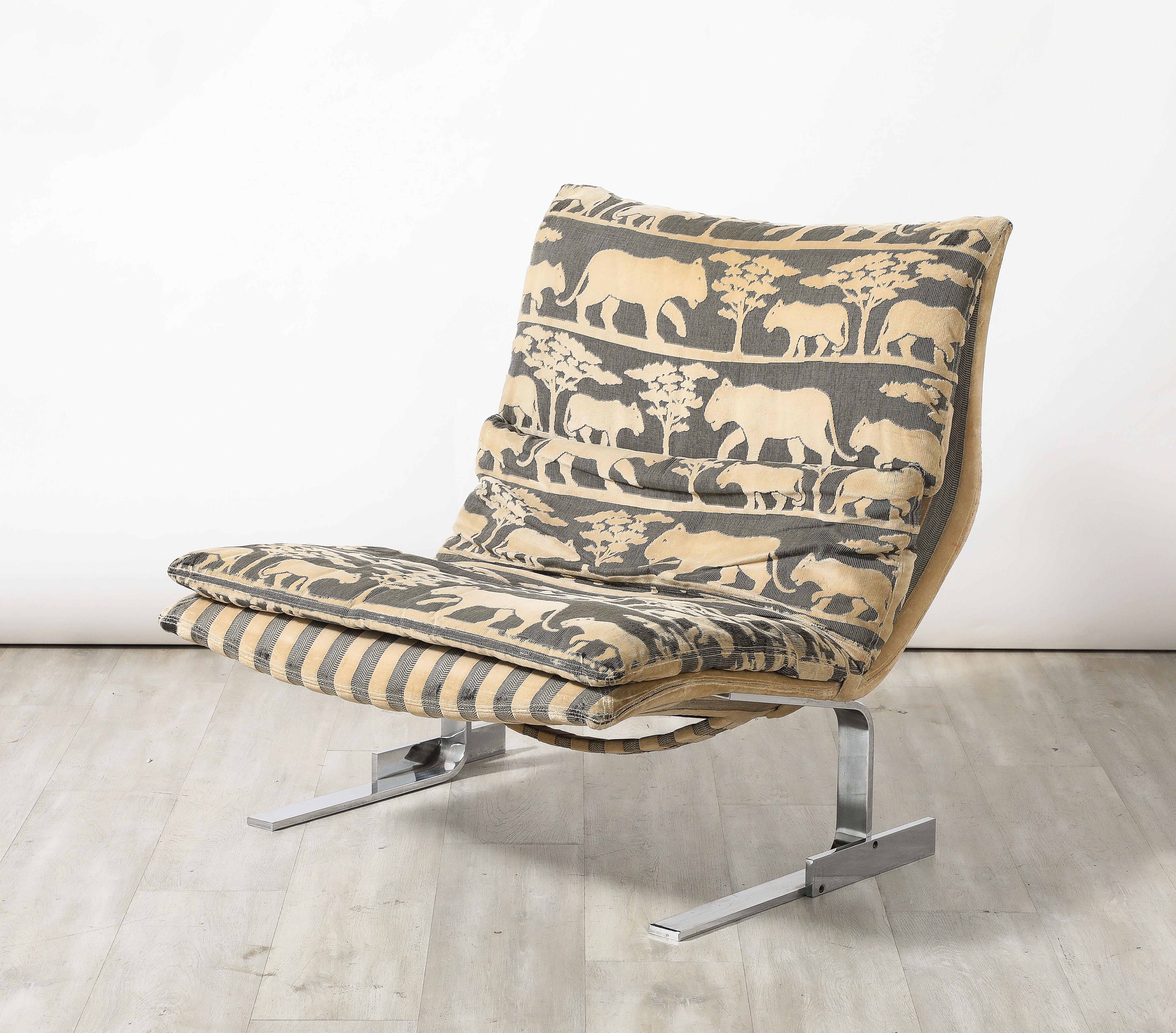 Giovanni Offredi 'Onda' Lounge Chair and Ottoman for Saporiti, Italy, circa 1970 For Sale 6