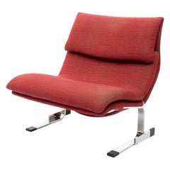 Giovanni Offredi “Onda” Postmodern Wave Lounge Chair for Saporiti, 1970s