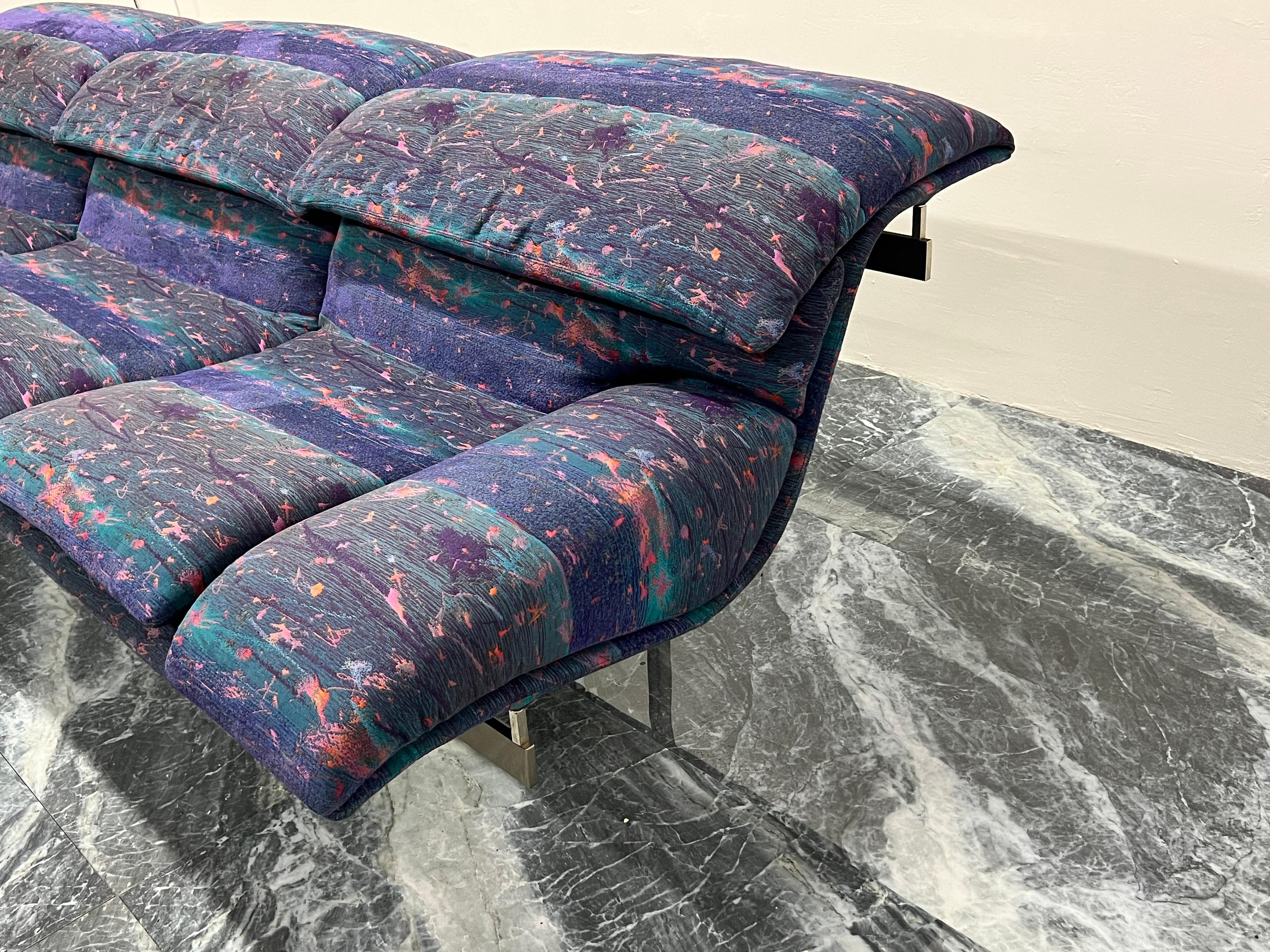 Giovanni Offredi Onda Wave Sofa with Original Missoni Fabric for Saporiti Italia For Sale 2