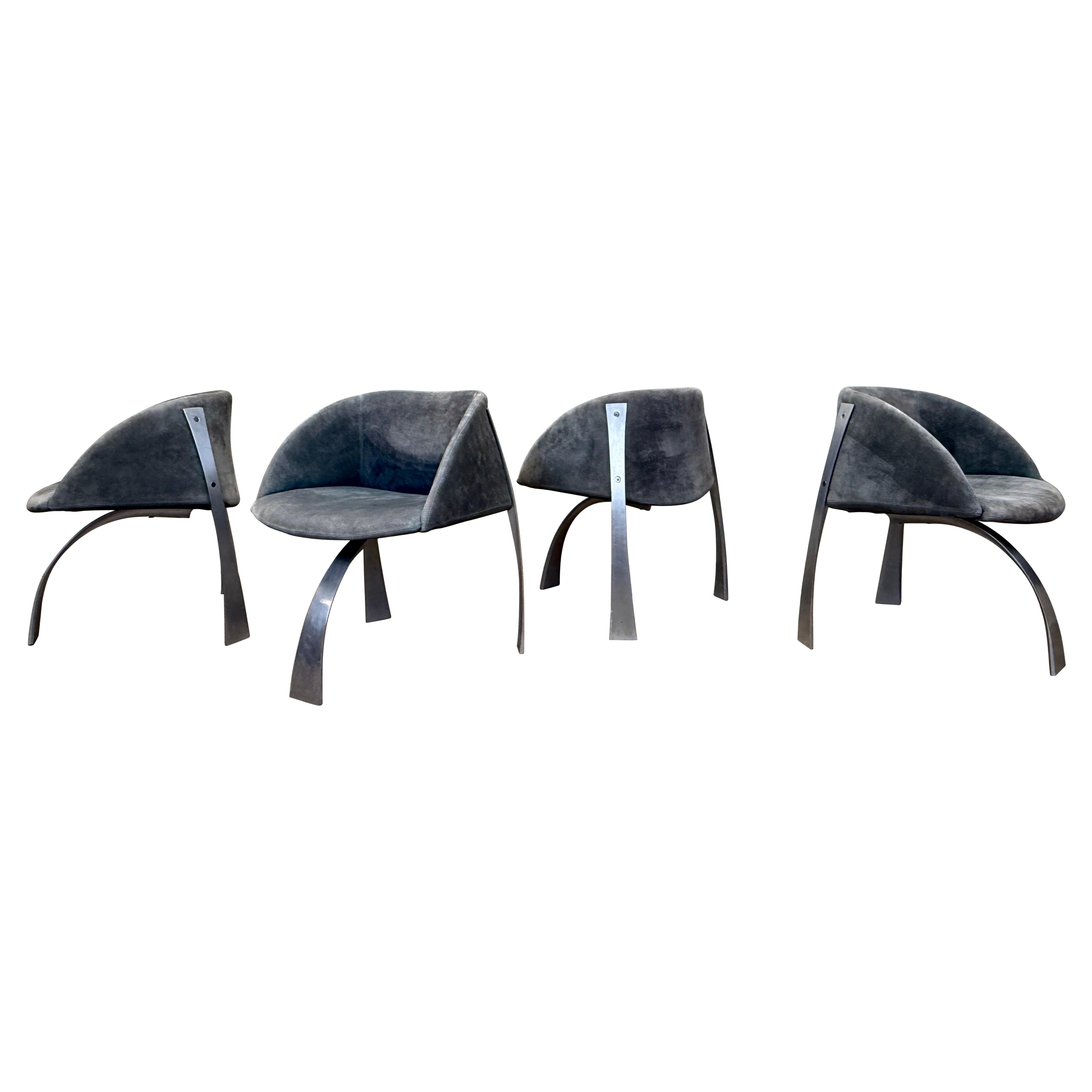 Giovanni Offredi P80 armchairs for Saporiti Italy 1973 For Sale