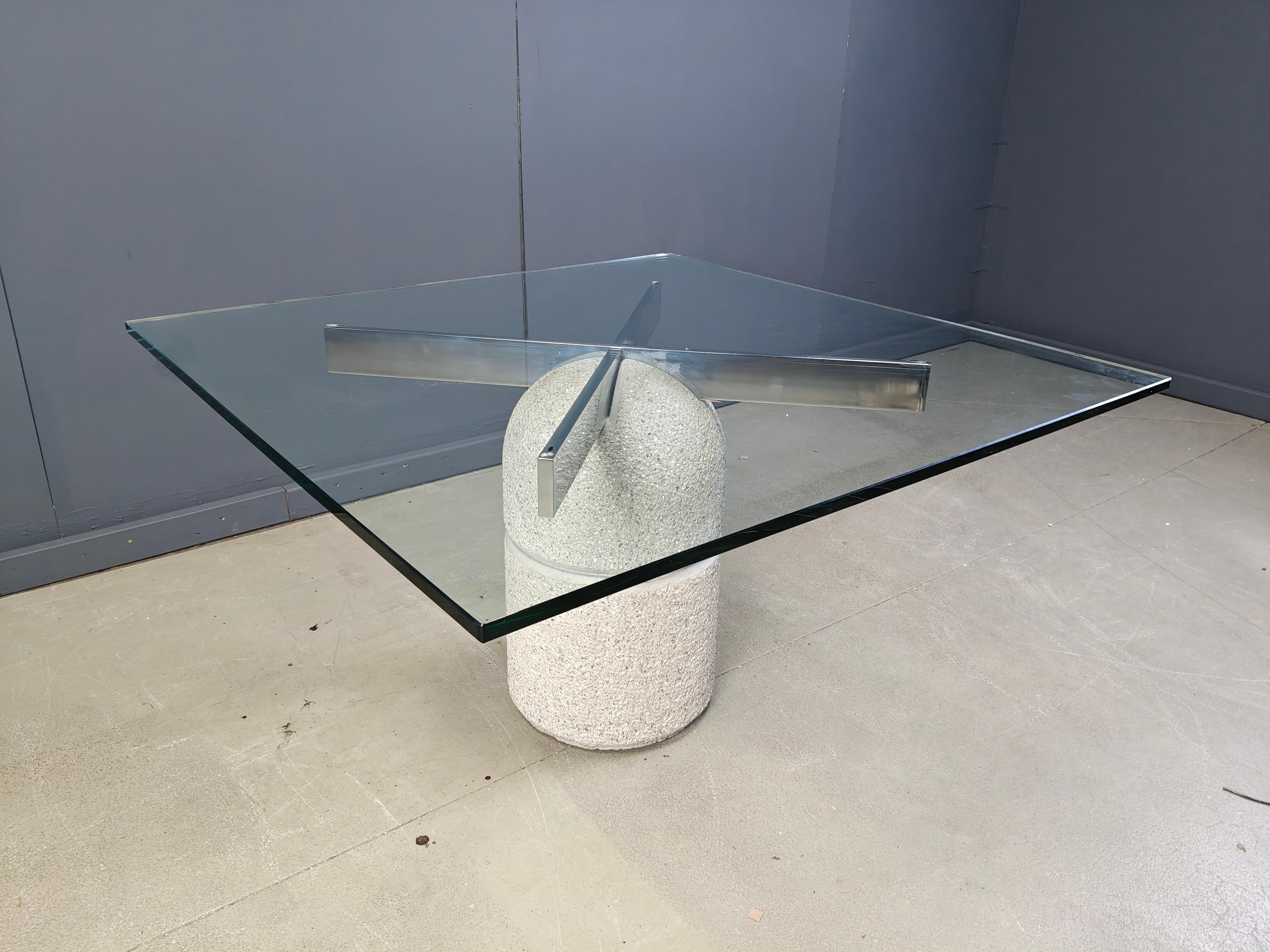 Table de salle à manger Paracarro de Giovanni Offredi pour Saporiti, 1970 Bon état - En vente à Leuven, Vlaams Gewest