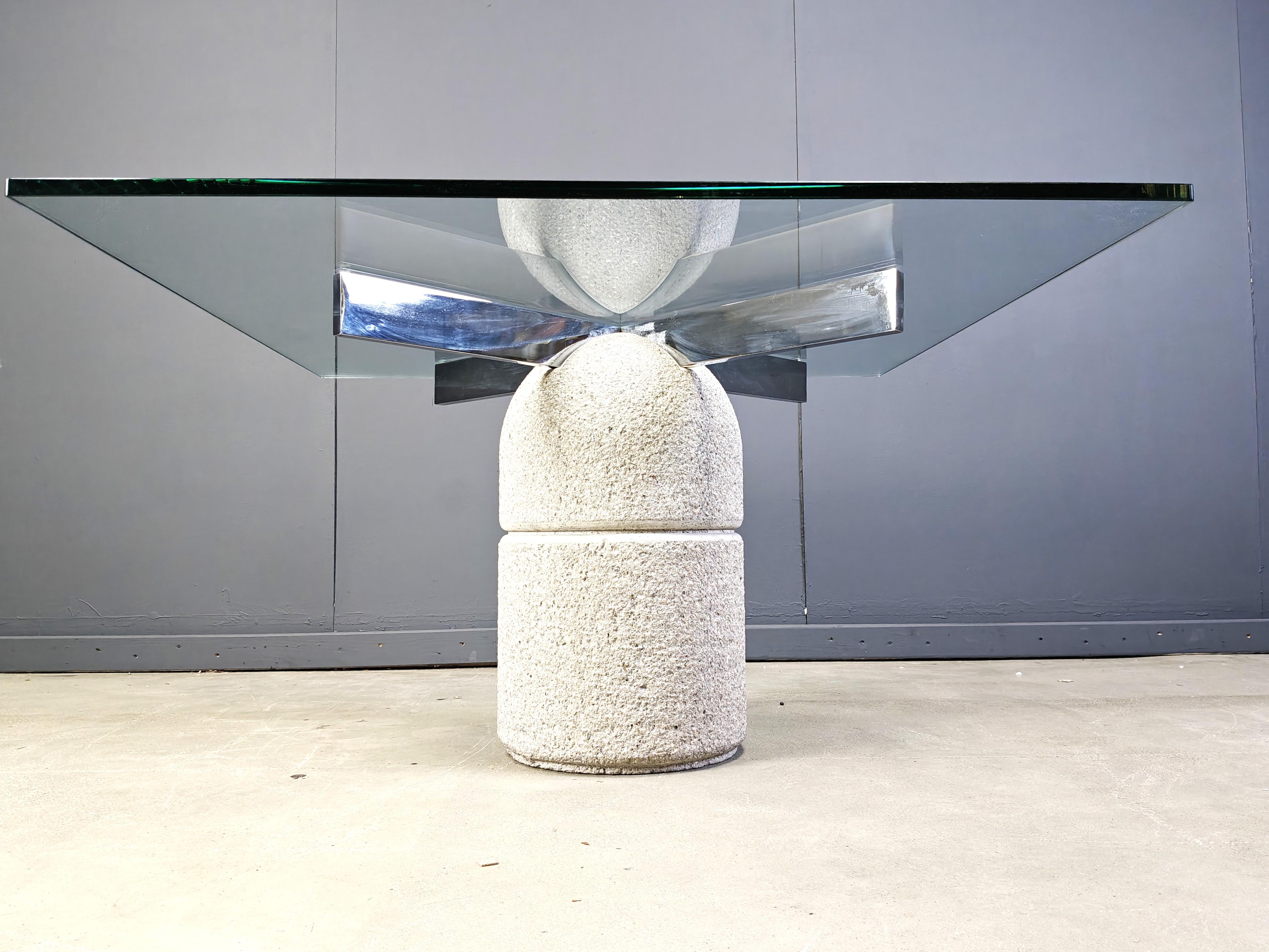 Fin du 20e siècle Table de salle à manger Paracarro de Giovanni Offredi pour Saporiti, 1970 en vente