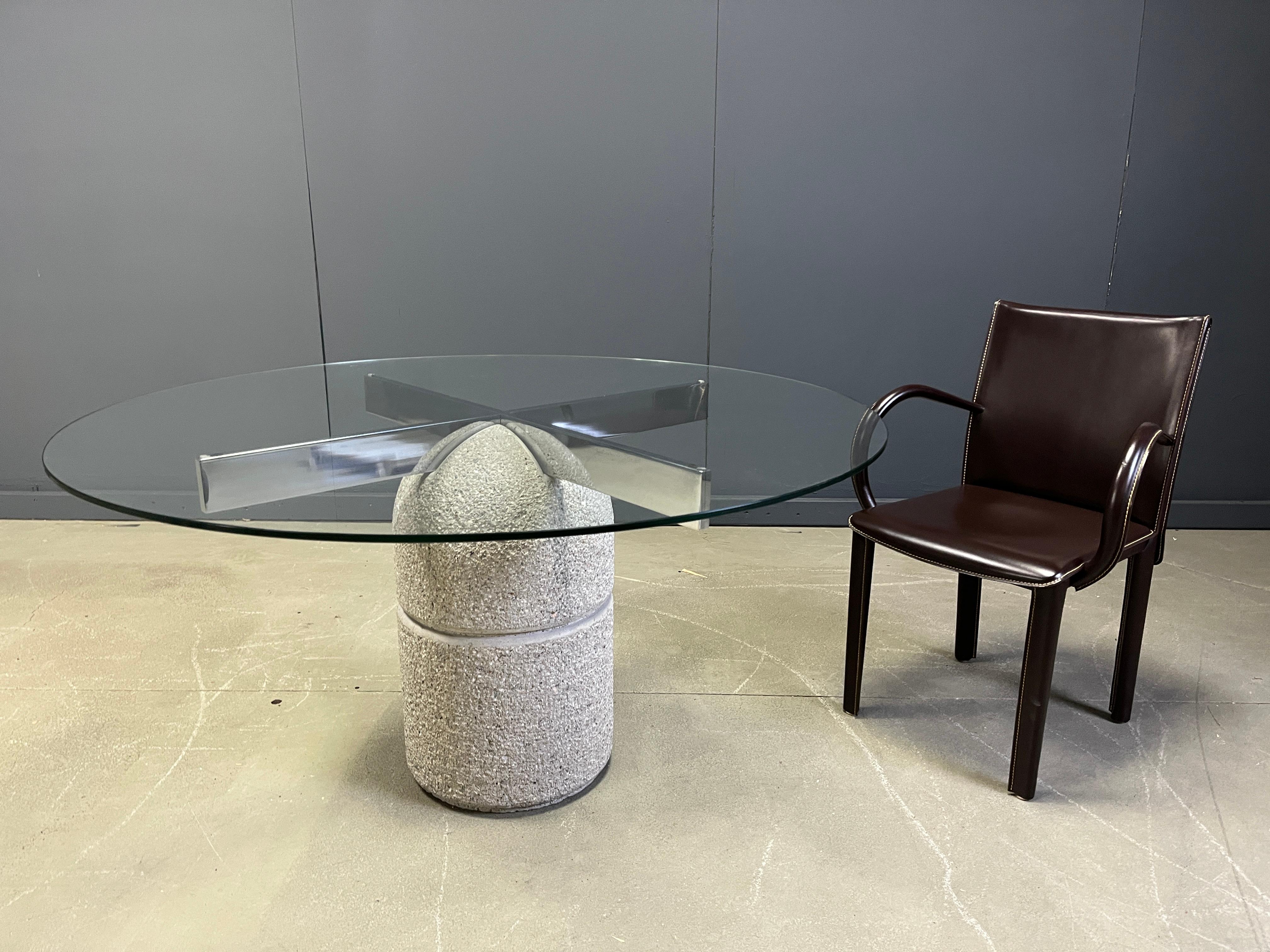 Fin du 20e siècle Table de salle à manger Paracarro de Giovanni Offredi pour Saporiti, 1970 en vente