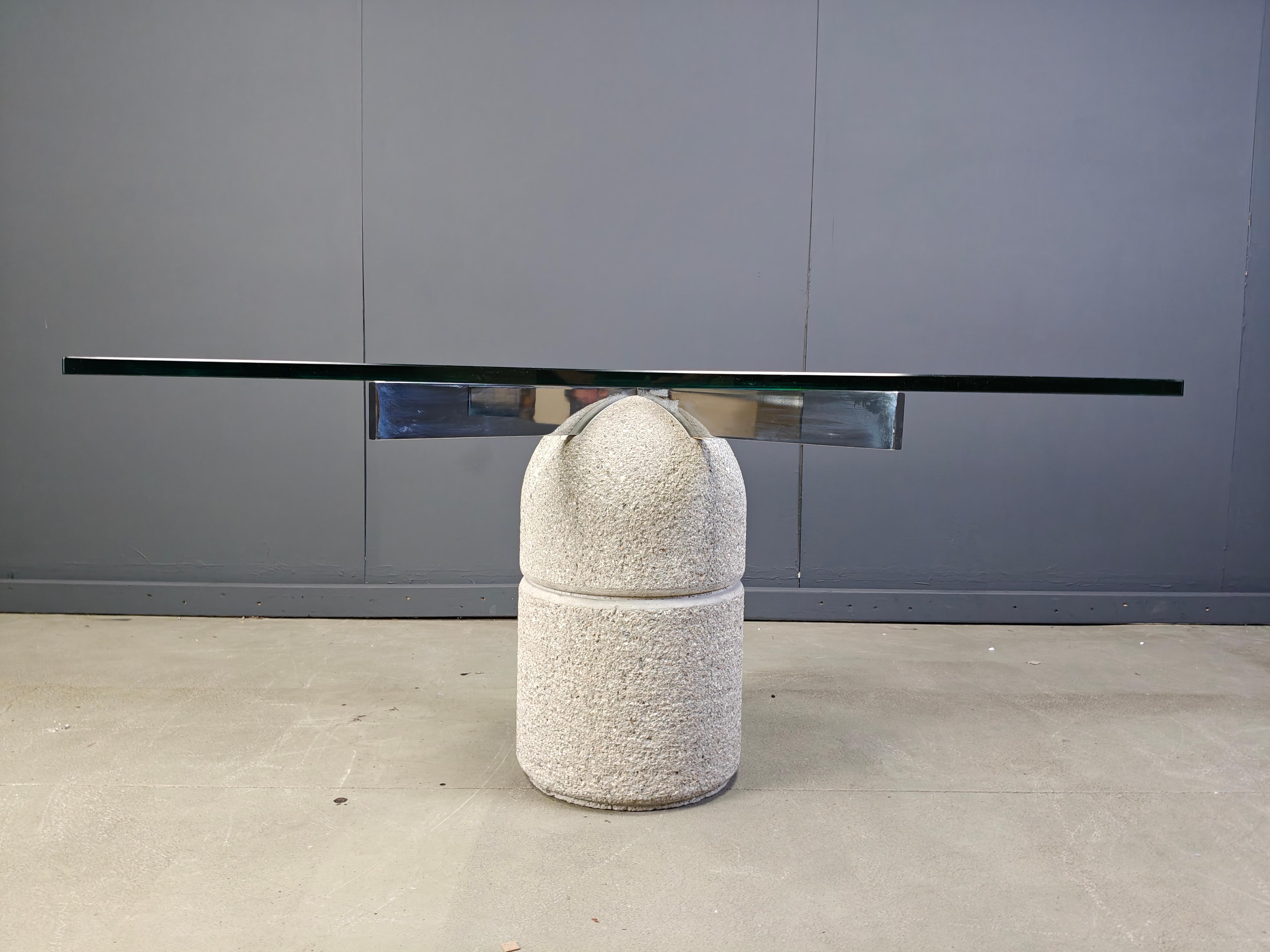 Pierre Table de salle à manger Paracarro de Giovanni Offredi pour Saporiti, 1970 en vente