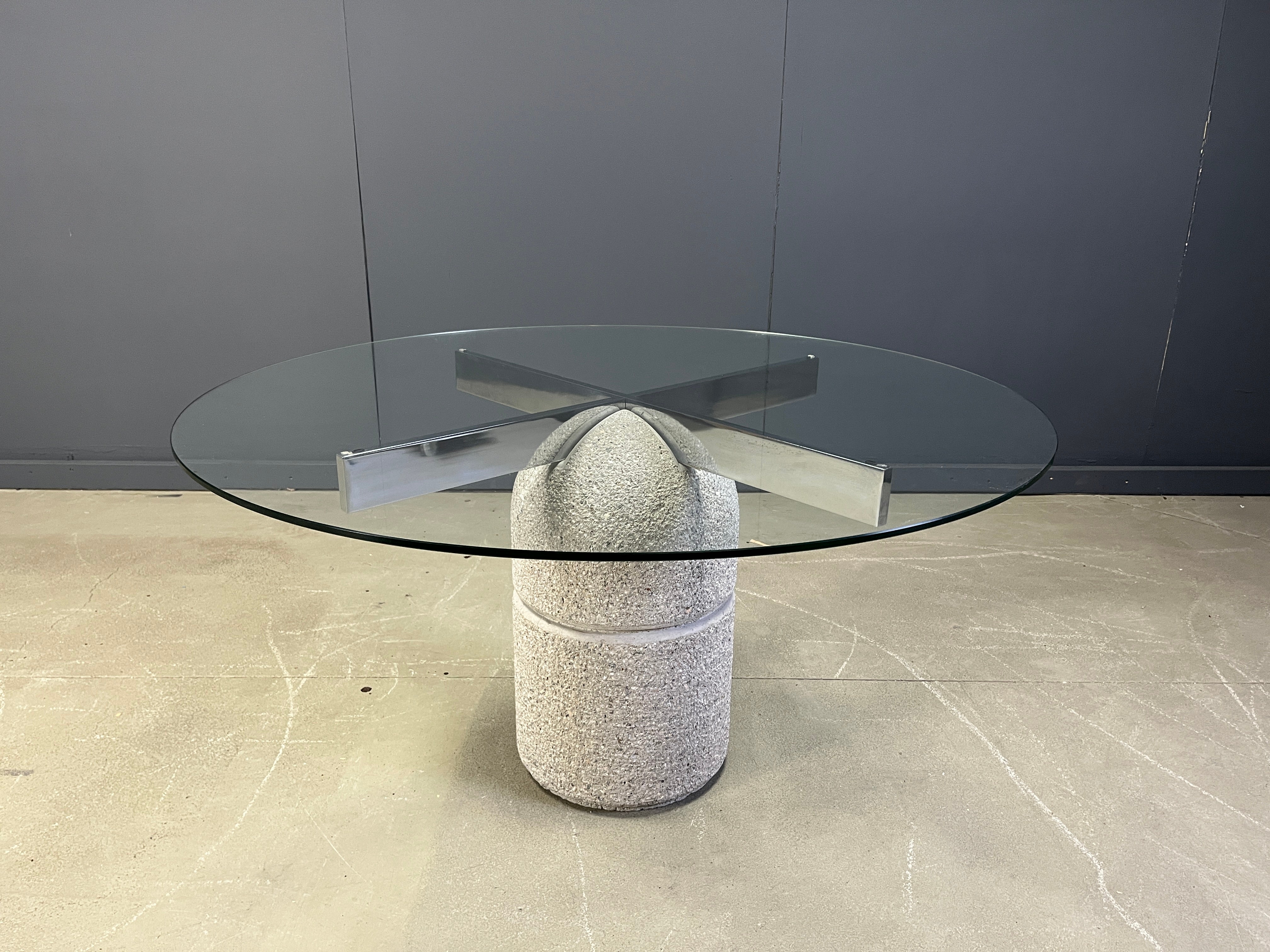 Giovanni Offredi "Paracarro" Dining Table for Saporiti, 1970s