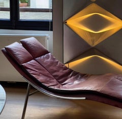 Giovanni Offredi, Saporiti, Leather Armchair 1970s, 1980s Vintage, Italy