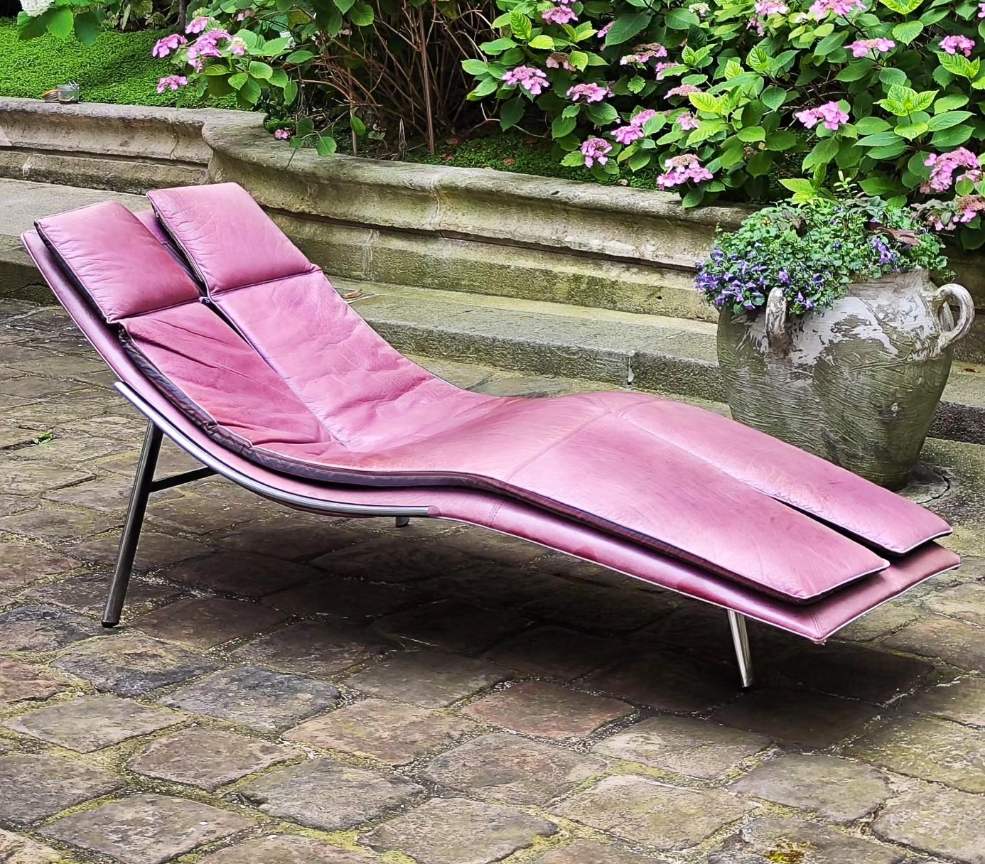 Late 20th Century Giovanni Offredi, Saporiti, Leather Armchair 1970s, 1980s Vintage, Italy For Sale