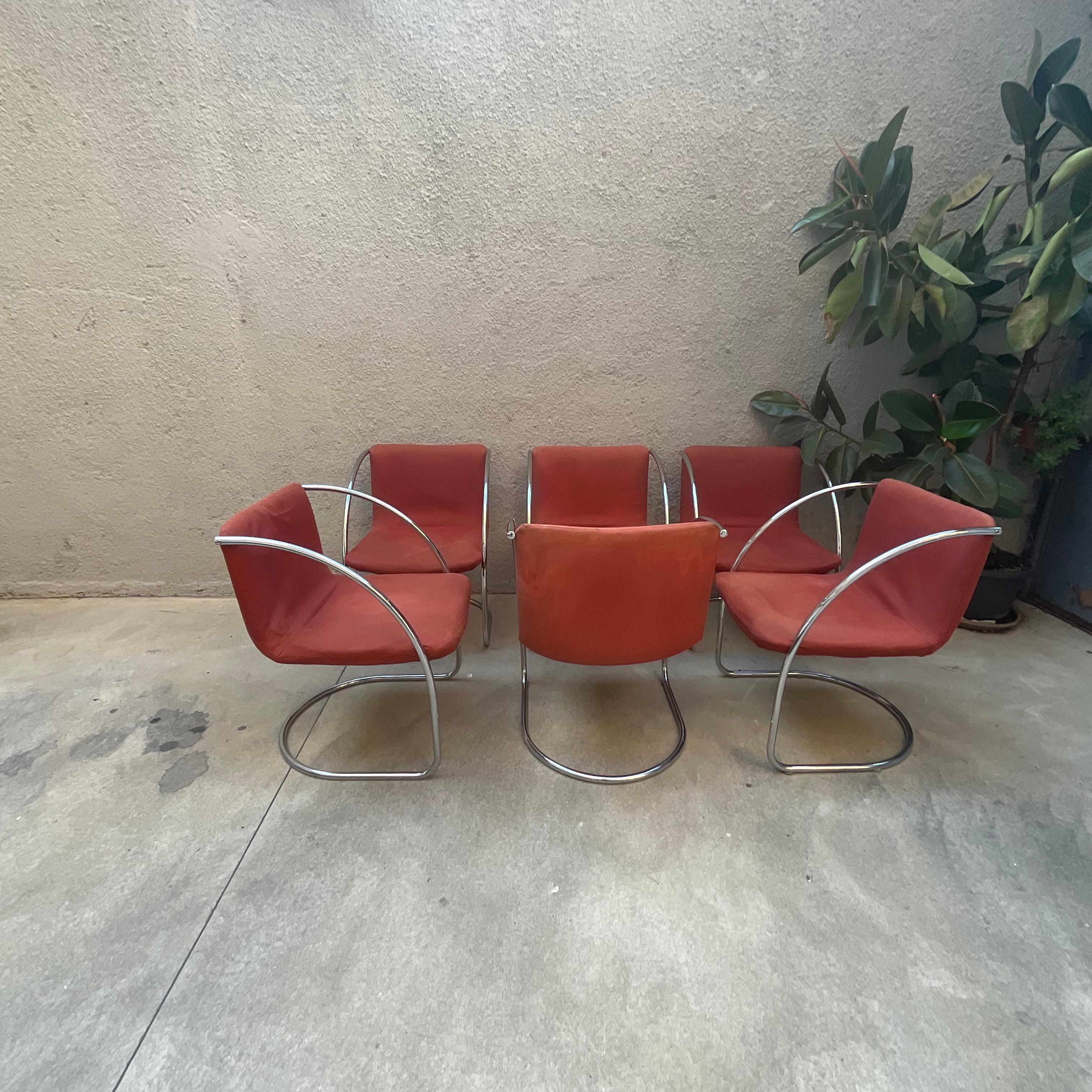 Mid-Century moderno GIOVANNI OFFREDI - SAPORITI - Set 6 sedie Mod. LENTE - Made in ITALY 1960.- in vendita