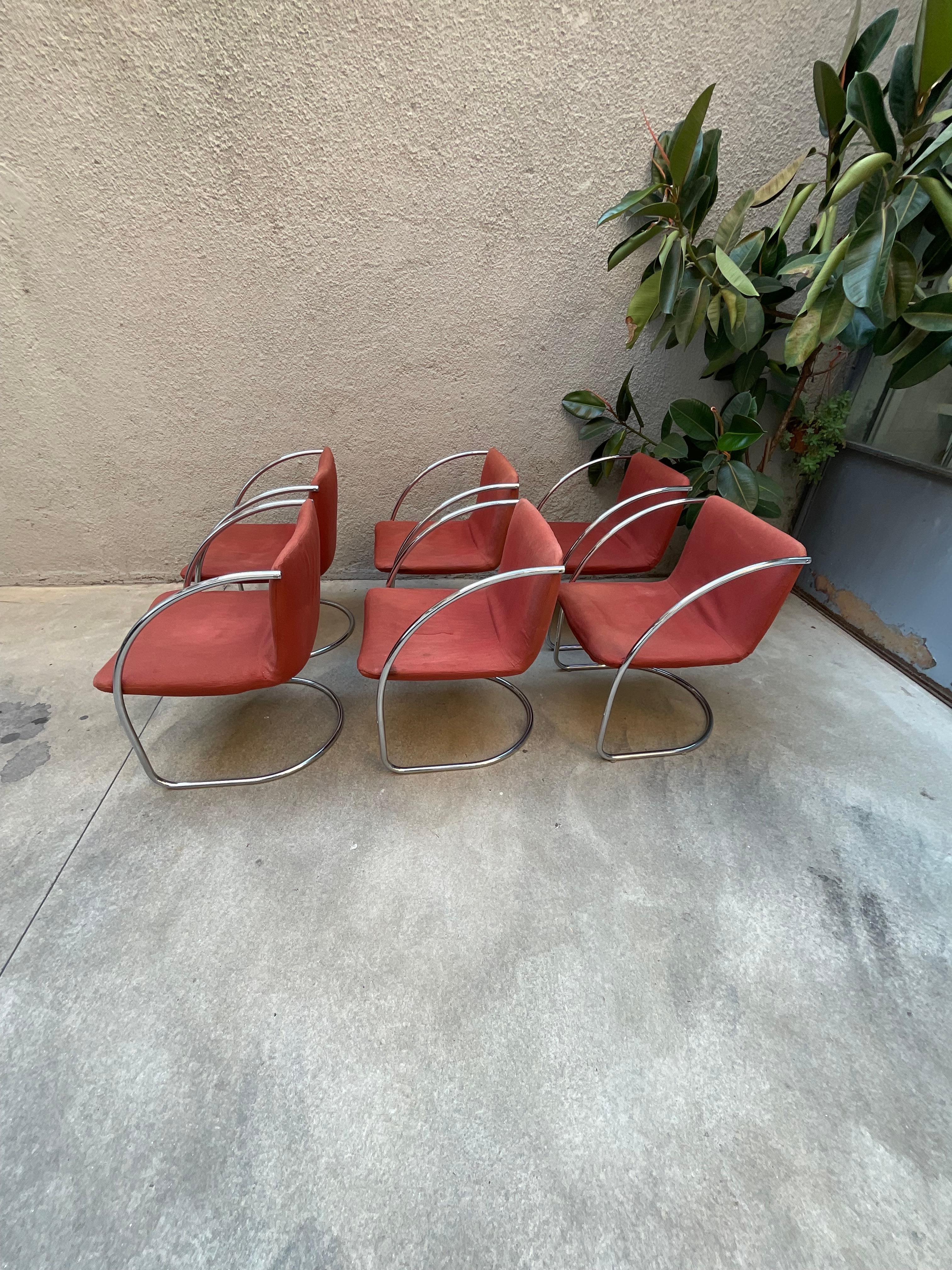 GIOVANNI OFFREDI - SAPORITI - Set 6 sedie Mod. LENTE - Made in ITALY 1960.- in vendita 1