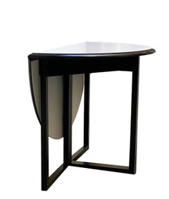 Kazuide Takahama Style Lacquered Wood Folding Round Table, Italy 1970s