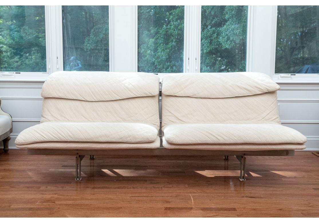 Mid-Century Modern Giovanni Offredi « Wave »  Canapé Saporiti, Italie 1970's #2 en vente