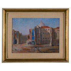 1930s Italian Signed and Archived Roman Landscape