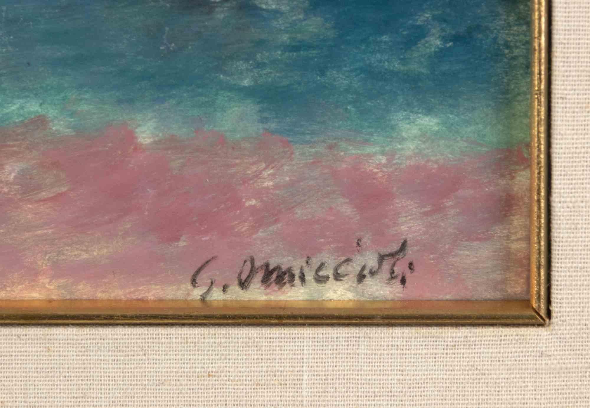 Paesaggio - Dipinto a olio di Giovanni Omiccioli - Metà del XX secolo 1